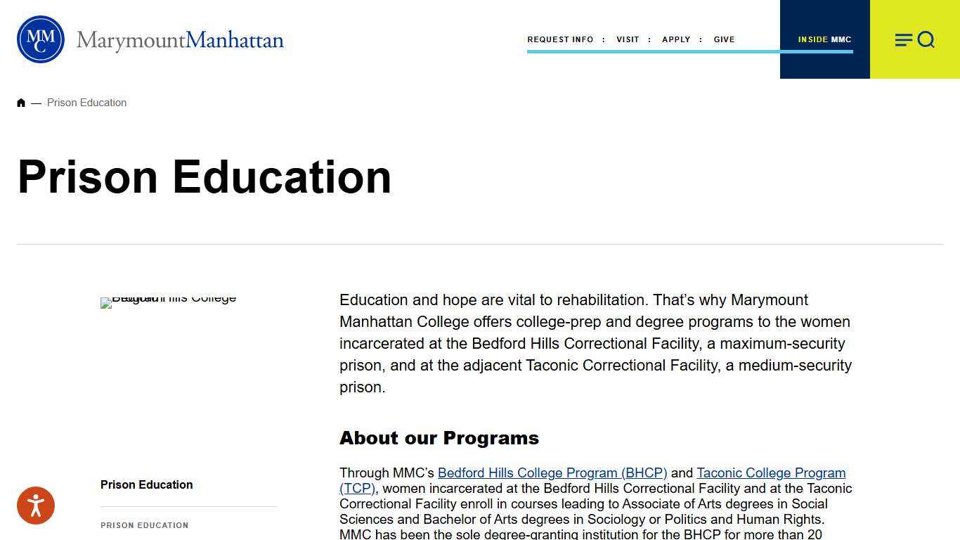 Prison Education • Marymount Manhattan College